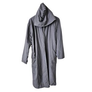 Restoration Hardware Gray Terrycloth Lined Hooded Unisex Robe MISSING BELT
